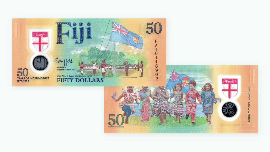 Fiji 50 Dollar (50th Anniversary of Independence)