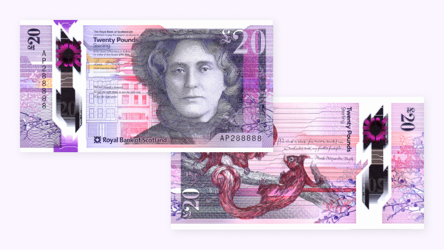 Scotland's (Royal Bank of Scotland) 20 Pound Note